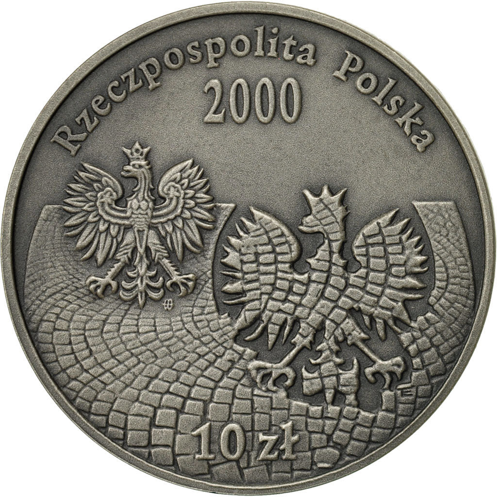Coin, Poland, 10 Zlotych, 2000, MS(65-70), Silver, KM:405