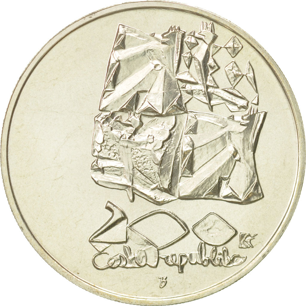 Czech Republic, 200 Korun, 1995, Jablonec nad Nisou, MS(65-70), Silver, KM:15