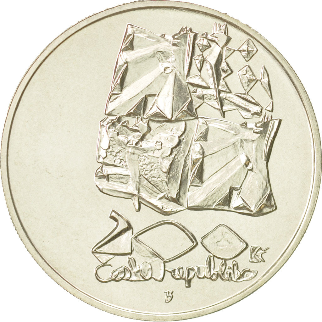 Coin, Czech Republic, 200 Korun, 1995, Jablonec nad Nisou, MS(65-70), Silver