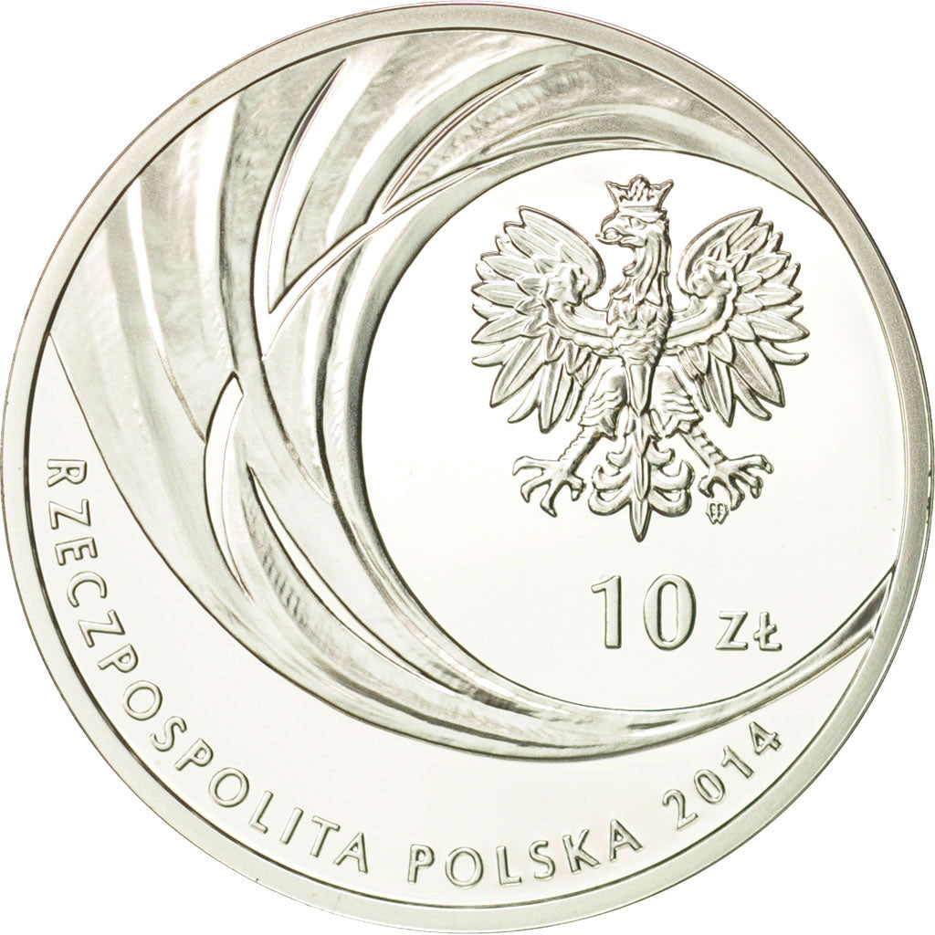 Coin, Poland, 10 Zlotych, 2014, Warsaw, MS(65-70), Silver