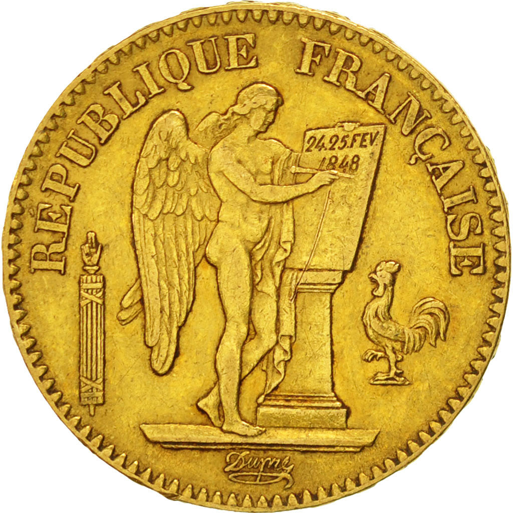France, Génie, 20 Francs, 1849, Paris, TTB, Or, KM:757, Gadoury:1032
