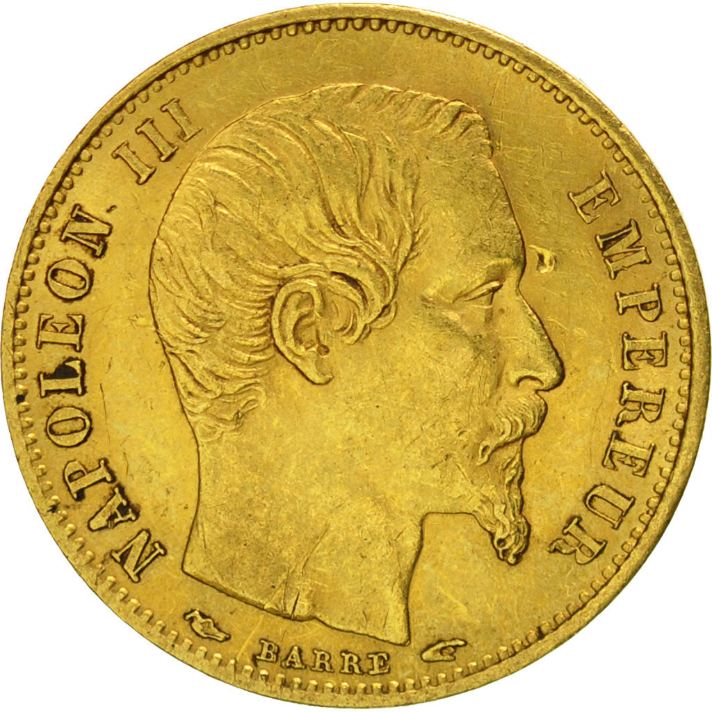 France, Napoléon III, 5 Francs, 1854, Paris, TTB+, Or, KM:783, Gadoury 1000