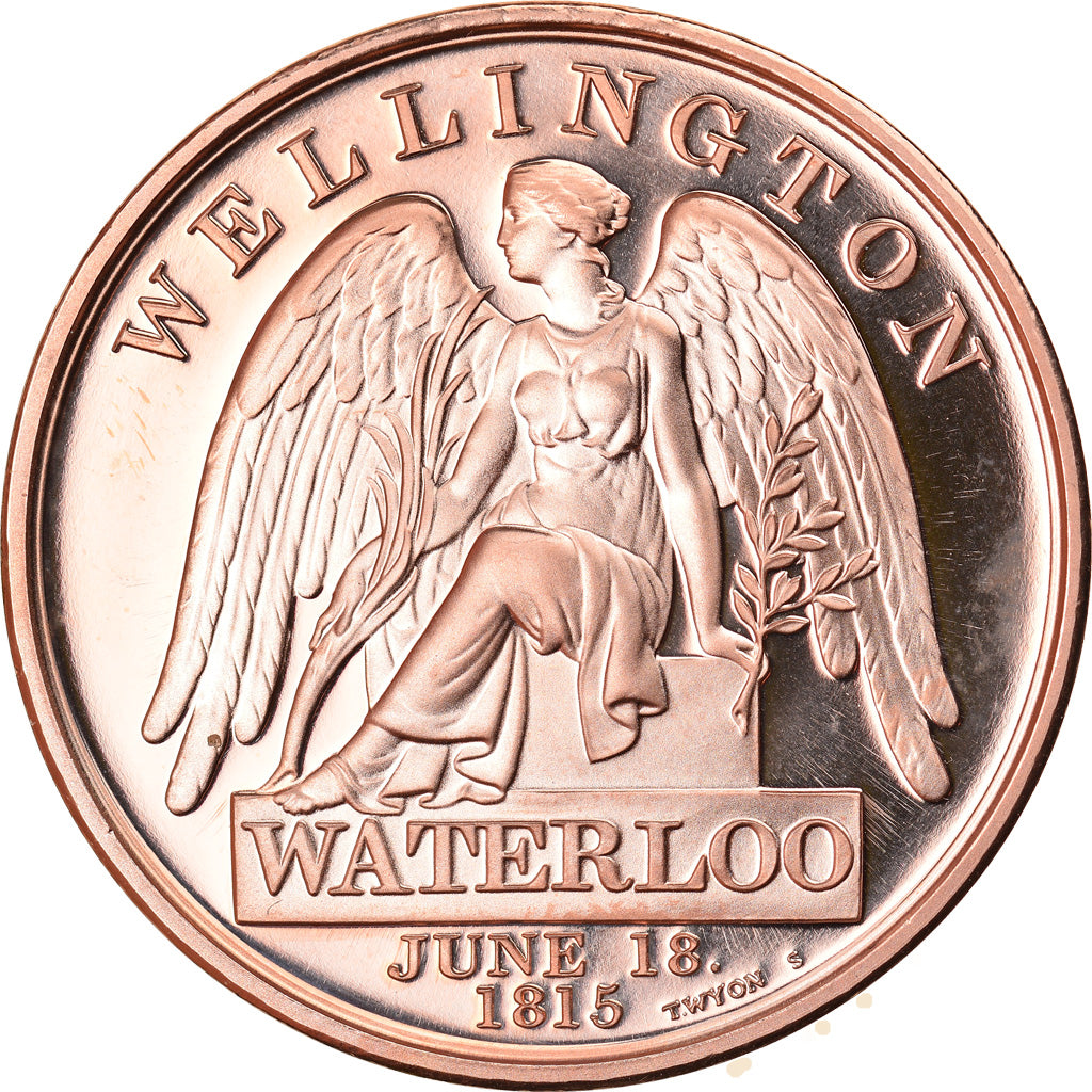 France, Medal, Bataille de Waterloo, George Prince Régent, History, MS(65-70)