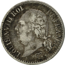 France, Louis XVIII, 1/4 Franc, 1817, Paris, VF(30-35), Silver, KM 714.1