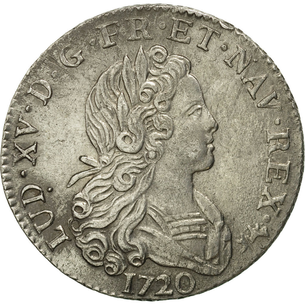 France, Louis XV, Petit Louis d'argent (3 livres), 1720, Paris, KM 455.1