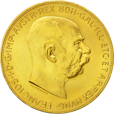 Coin, Austria, Franz Joseph I, 100 Corona, 1915, MS(60-62), Gold, KM:2819
