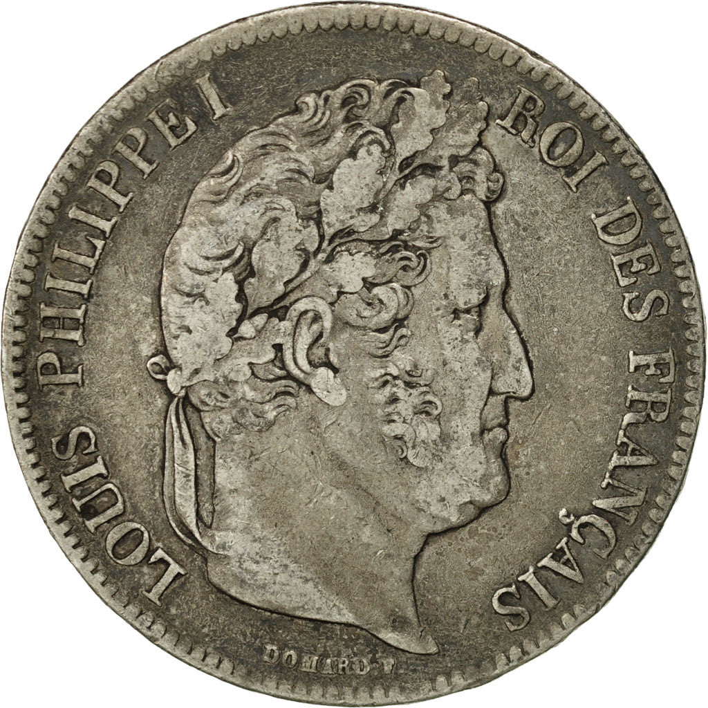 Francia, Louis-Philippe, 5 Francs, 1834, Bordeaux, BB, Argento, KM:749.7