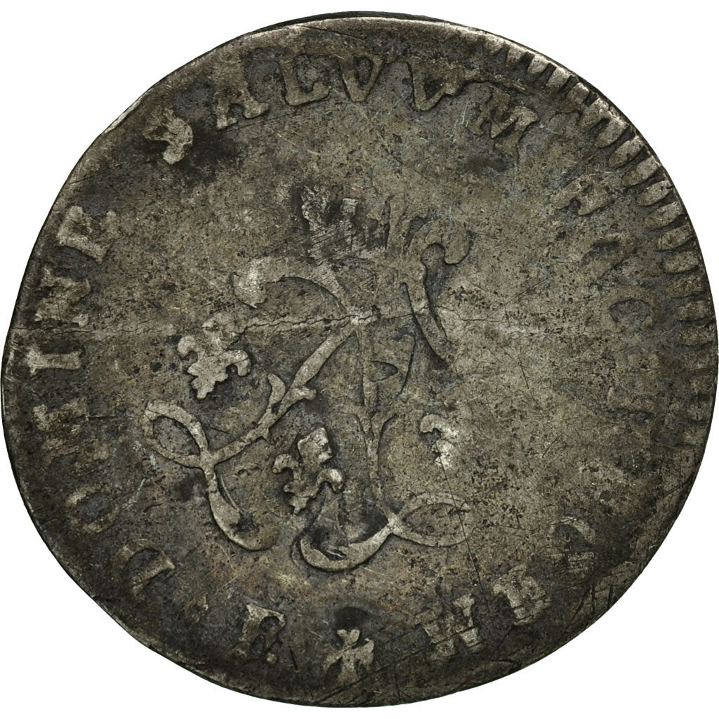 Francia, Louis XIV, 4 Sols aux 2 L, 1692, Tours, B+, Argento,KM 281.5,Gadoury106