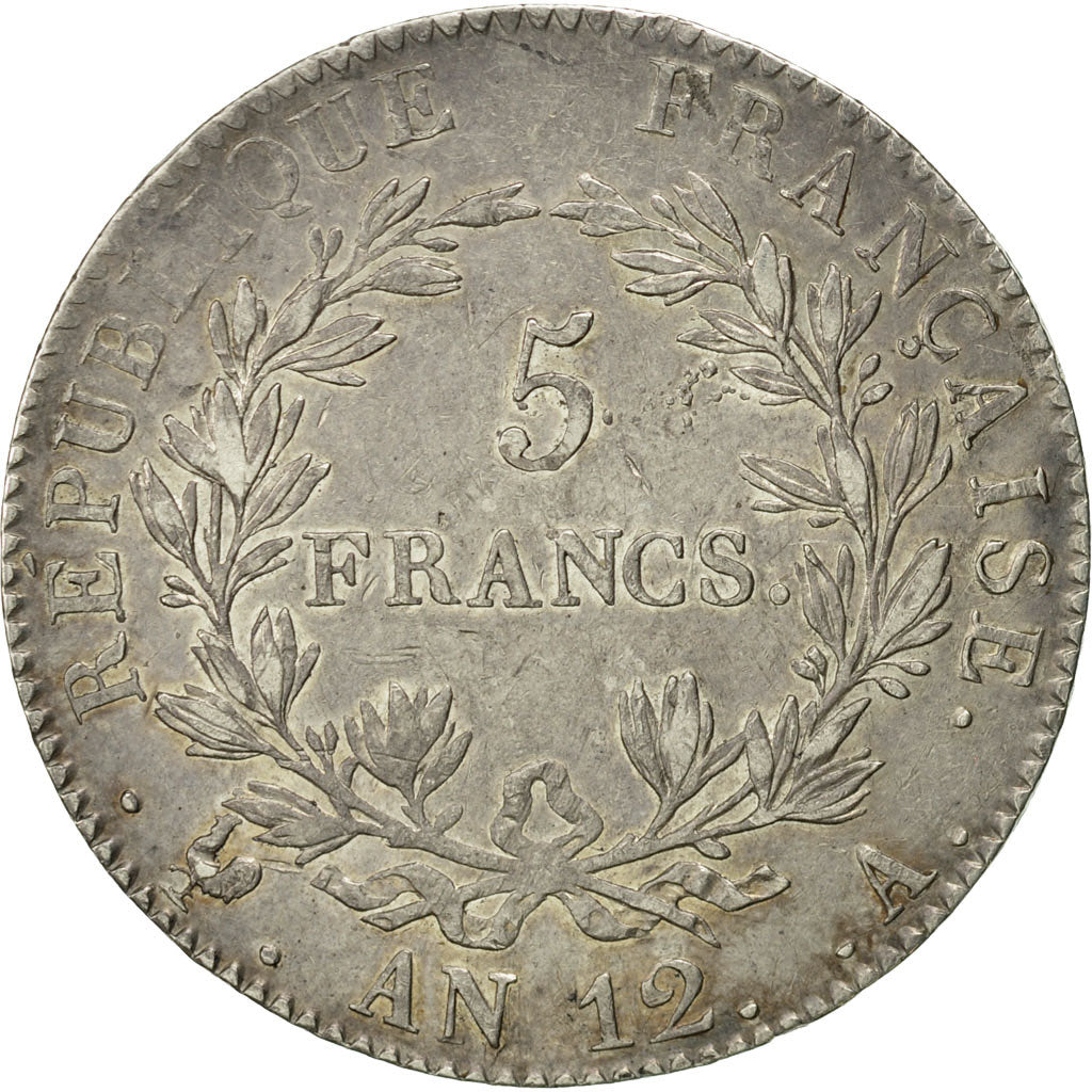 Coin, France, Napoléon I, 5 Francs, 1804, Paris, AU(50-53), Silver, KM:660.1