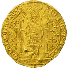 Moneda, Francia, Charles V, Franc à pied, 1365, BC+, Oro, Duplessy:360