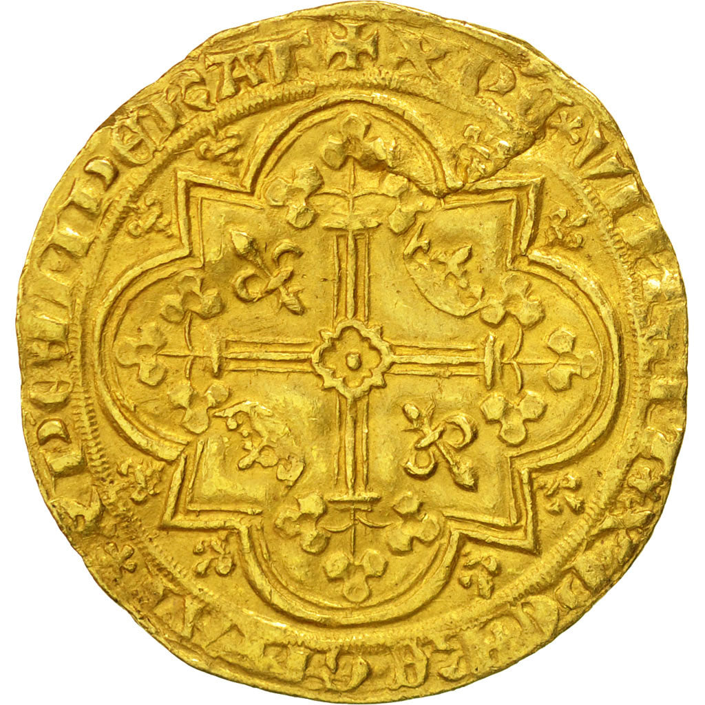 Münze, Frankreich, Charles V, Franc à pied, 1365, S+, Gold, Duplessy:360