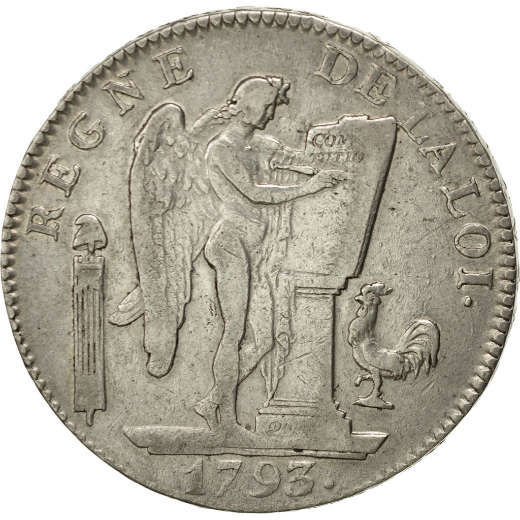Coin, France, Écu de 6 livres françoise, 6 Livres, 1793, Paris, EF(40-45)