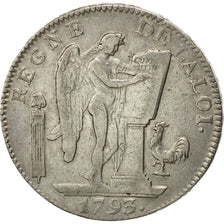 Moneda, Francia, Écu de 6 livres françoise, 6 Livres, 1793, Paris, MBC, Plata