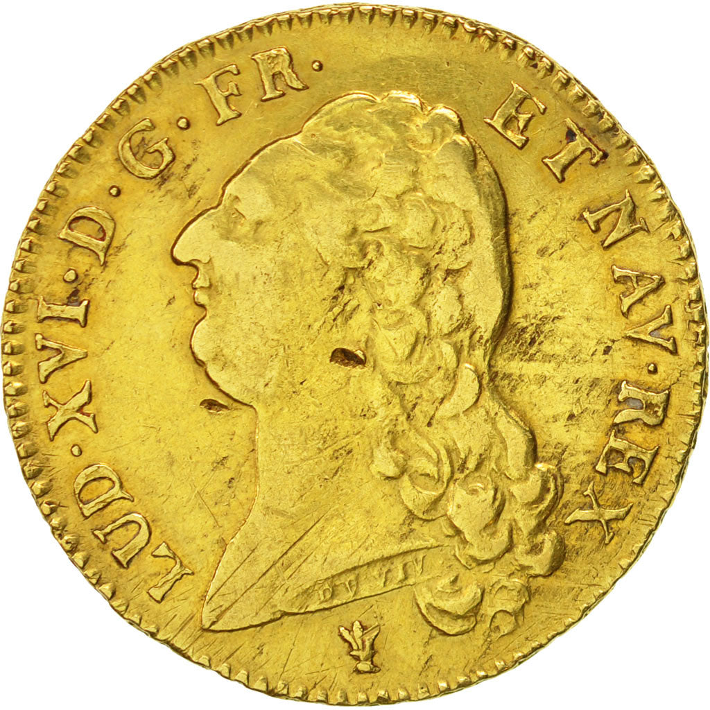 France, Louis XVI, Double louis d'or à la tête nue, 1786, Limoges, KM 592.7