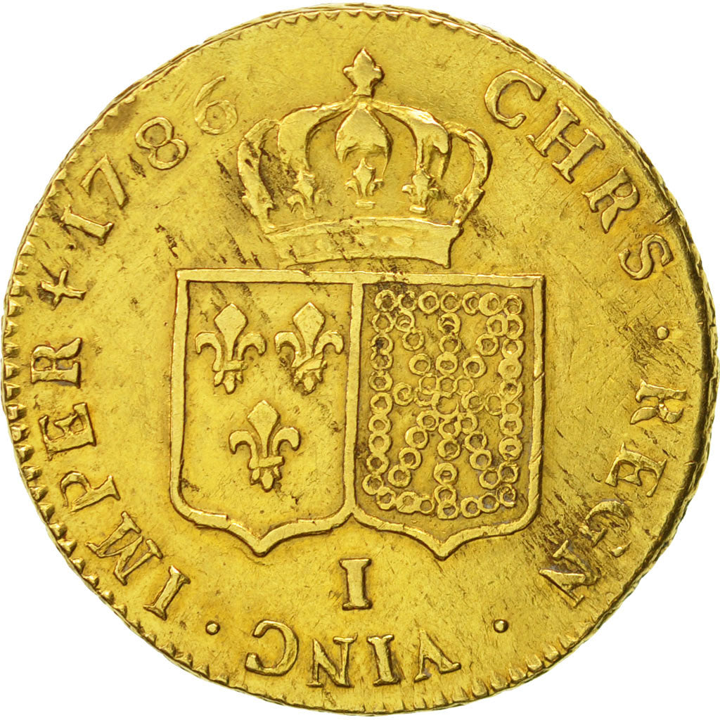 France, Louis XVI, Double louis d'or à la tête nue, 1786, Limoges, KM 592.7