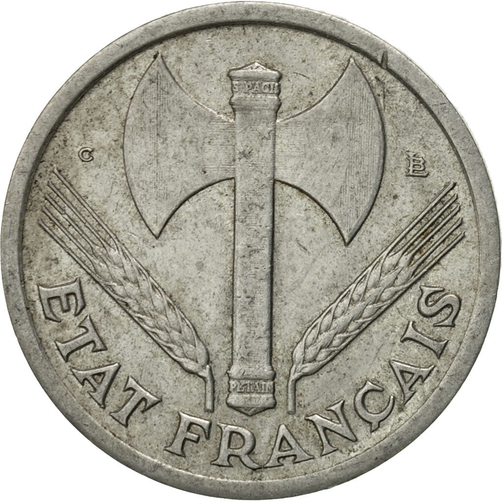 Münze, Frankreich, Bazor, Franc, 1944, Castelsarrasin, SS, Aluminium, KM:902.3