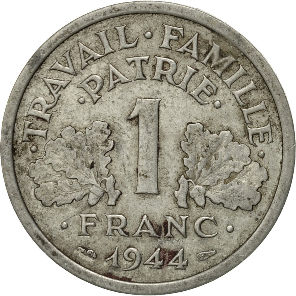 Münze, Frankreich, Bazor, Franc, 1944, Castelsarrasin, SS, Aluminium, KM:902.3