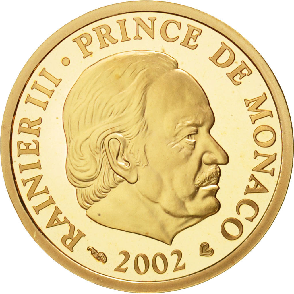 Monaco, 20 Euro, 2002, MS(65-70), Gold, Gadoury:MC 182