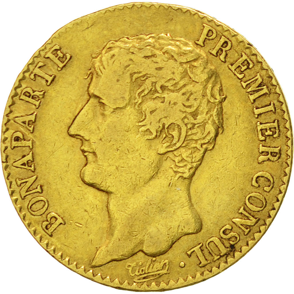 France, Napoléon I, 20 Francs, 1803, Paris, VF(30-35), Gold, KM:651