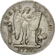 France, Écu de 6 livres françoise, 1793, Paris, MS(63), Silver, KM 624.1