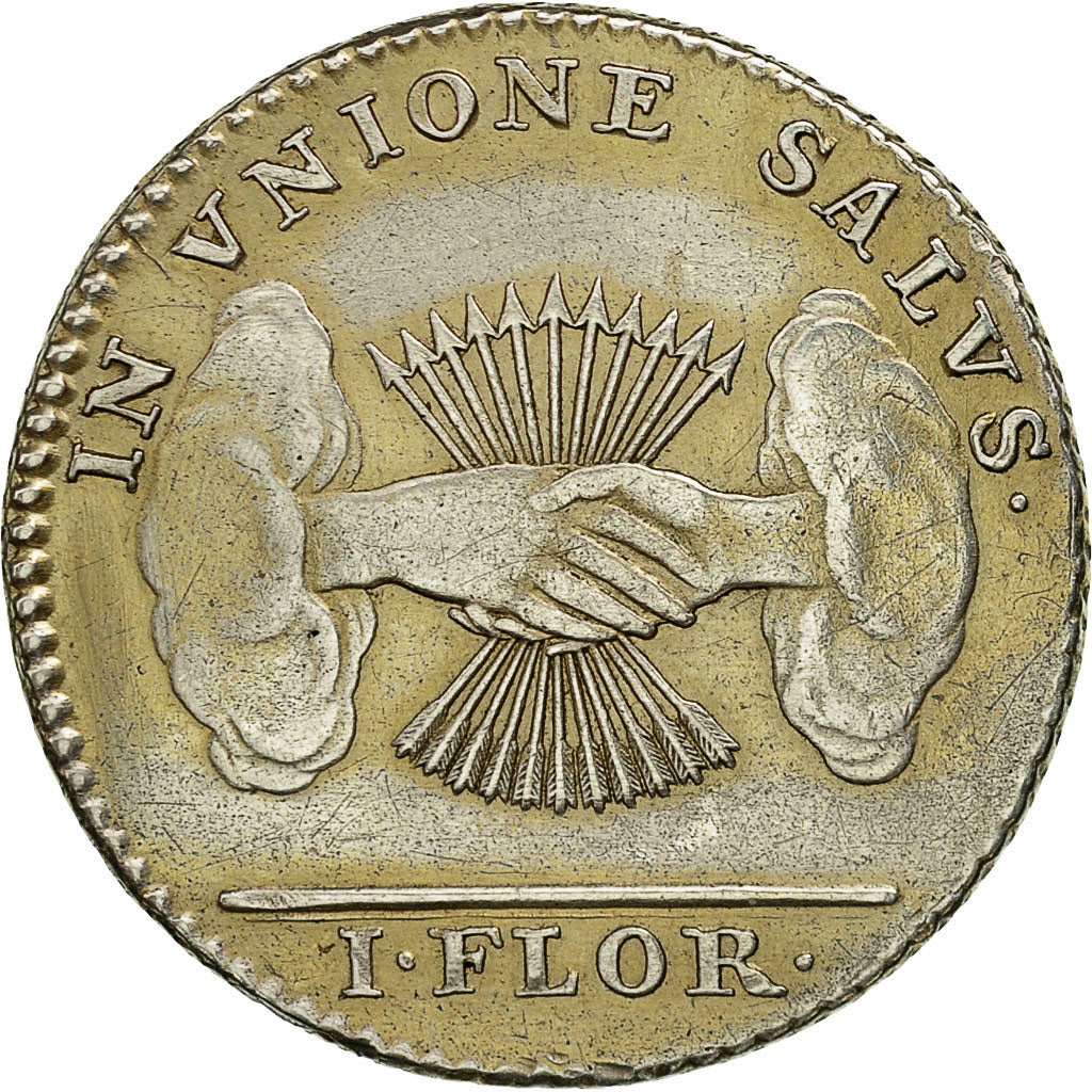 AUSTRIAN NETHERLANDS, Florin, Gulden, 1790, Brussels, EF(40-45), Silver, KM:48