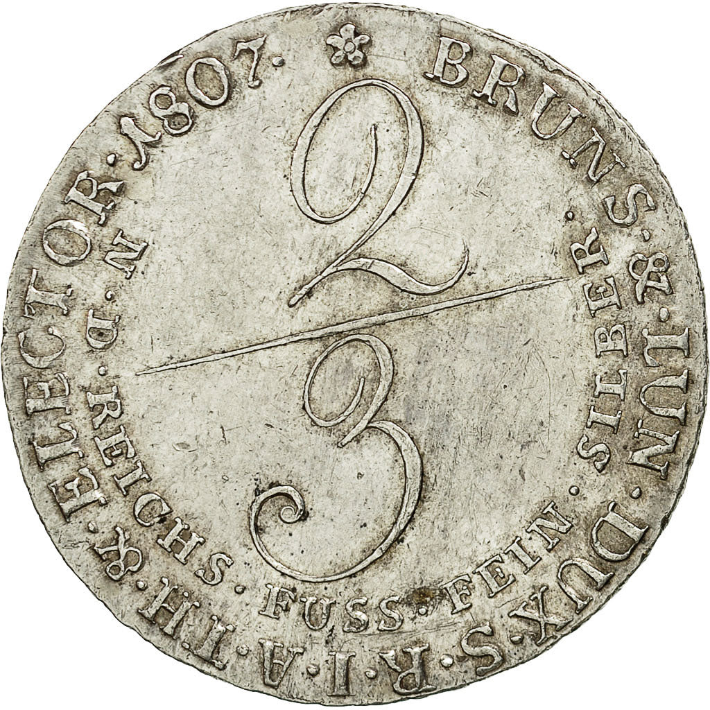 Coin, German States, BRUNSWICK-LUNEBURG-CALENBERG-HANNOVER, George III, 2/3