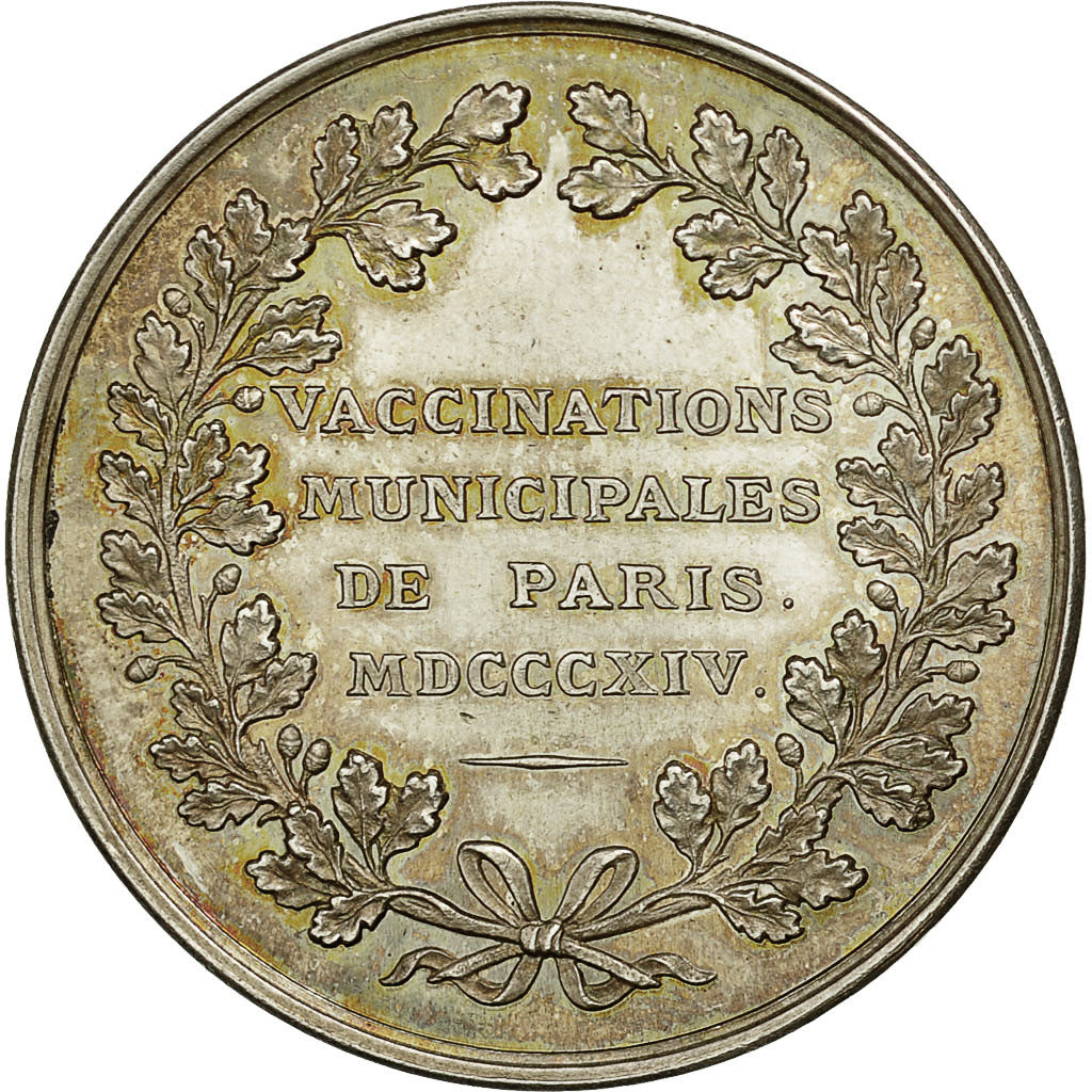 Francia, Token, Vaccinations, Fauna, 1814, Depaulis, SPL-, Argento