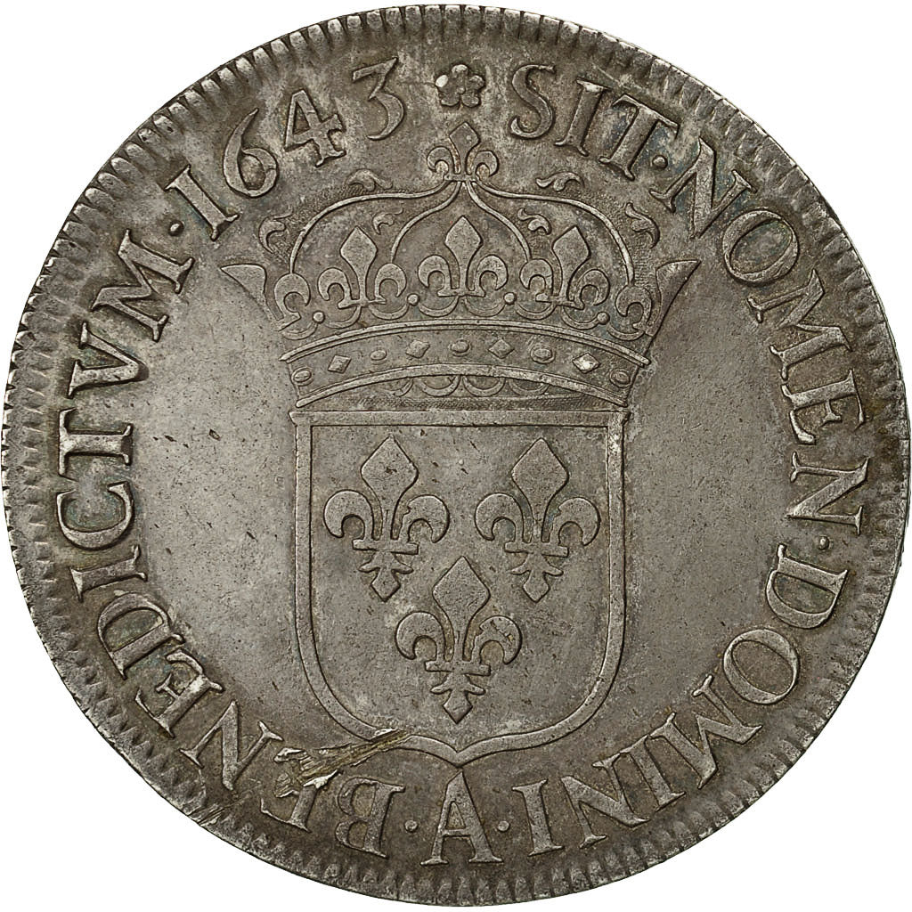Monnaie, France, Louis XIII, Écu de 60 Sols, deuxième poinçon de Warin, Ecu