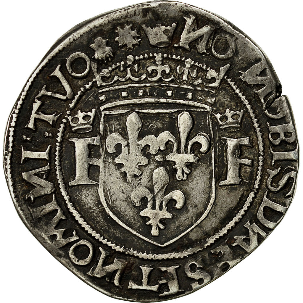 Münze, Frankreich, François Ier, François Ier, Teston, Dijon, SS, Silber