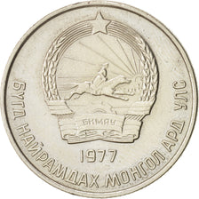 Mongolia, 20 Mongo, 1977, BB+, Rame-nichel, KM:32