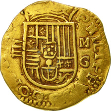 Spain, Philip II, 4 Escudos, 1593, Granada, EF(40-45), Gold
