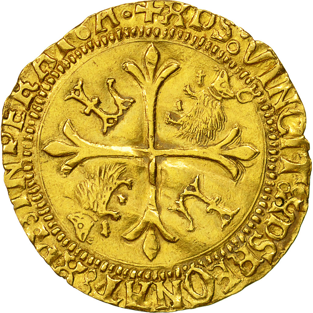 France, Louis XII, Ecu d'or aux Porcs-Epics, Toulouse, EF(40-45), Duplessy 655