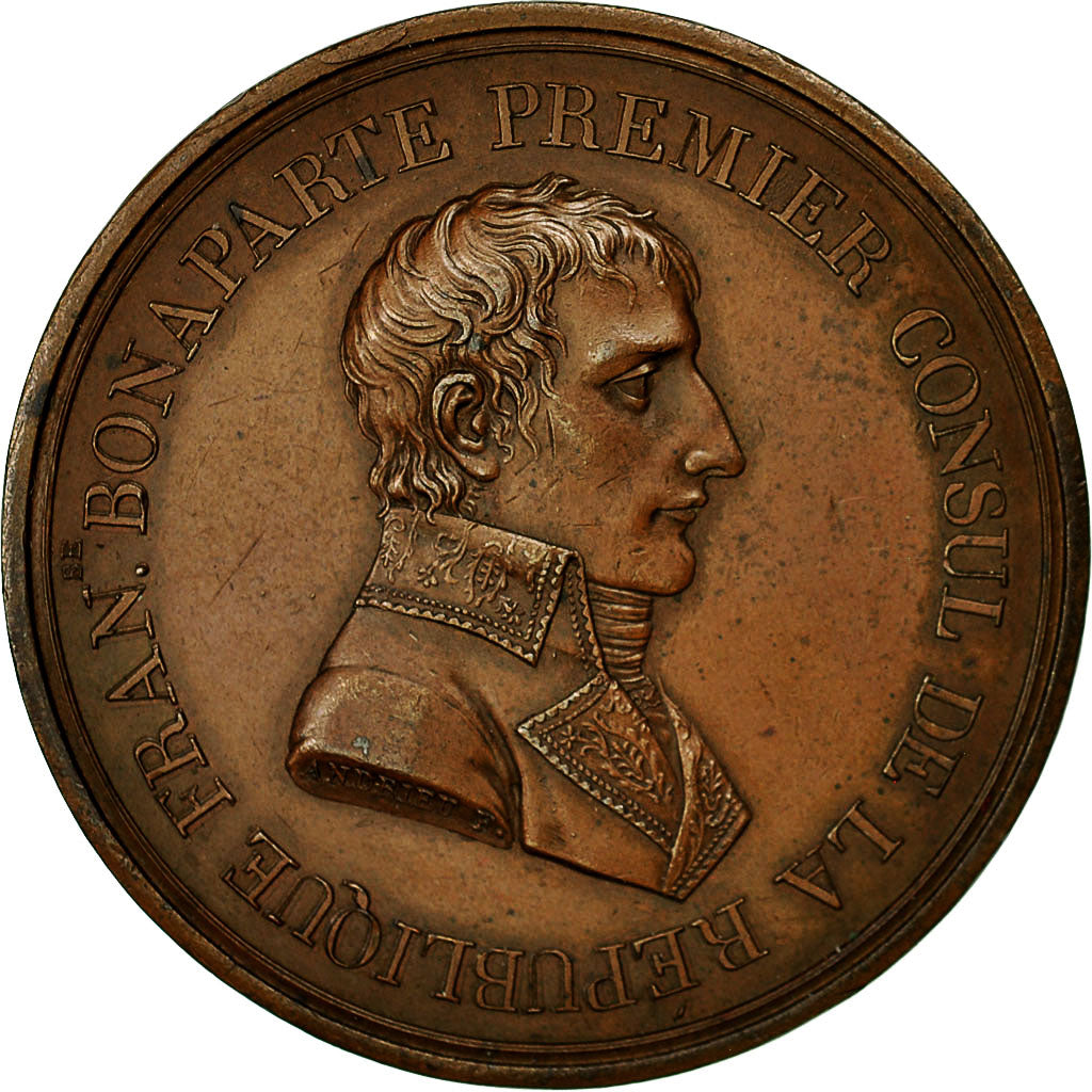 France, Medal, Paix de Lunéville, French Consulate, History, 1801, Andrieu
