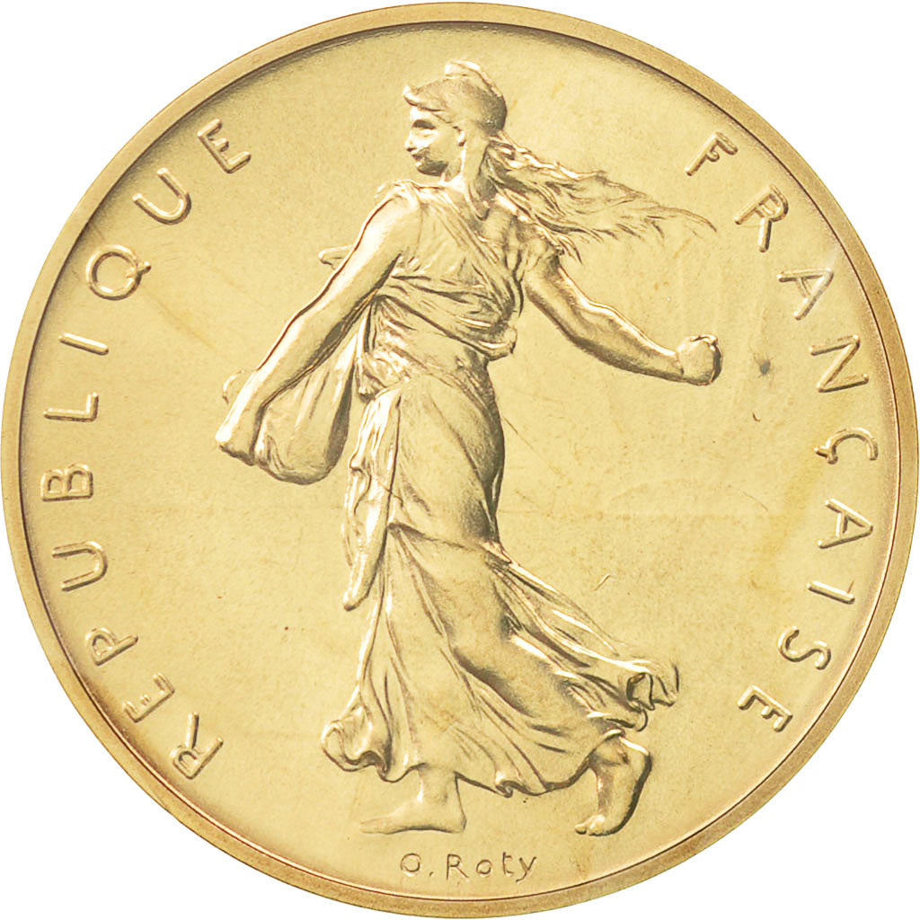 Coin, France, Franc, 1972, MS(65-70), Gold, KM:P454, Gadoury:104.P3
