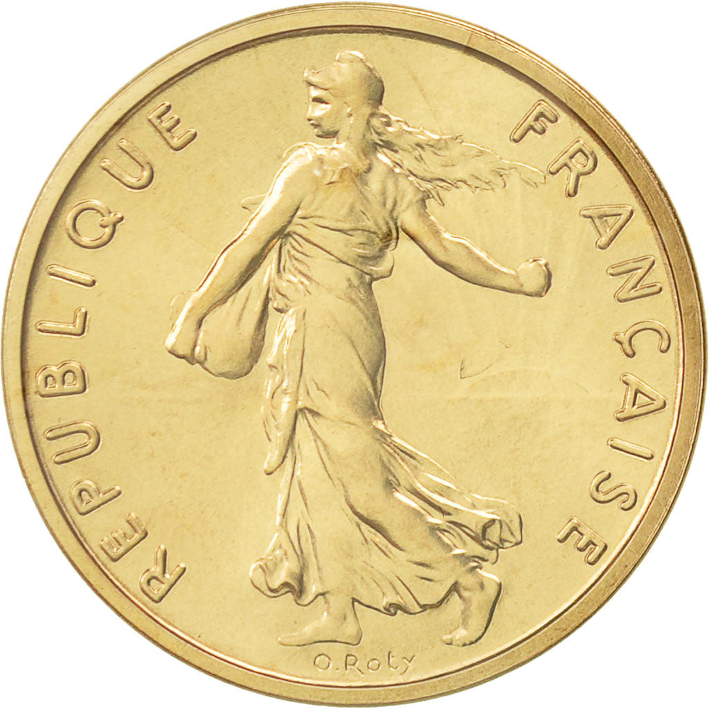 Munten, Frankrijk, 1/2 Franc, 1972, FDC, Goud, KM:P451, Gadoury:91.P3