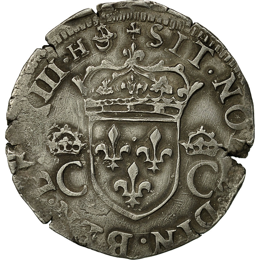 Coin, France, Charles IX, Charles IX, Teston, 1563, Bordeaux, VF(30-35), Silver