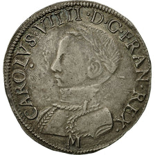 Moneta, Francja, Charles IX, Charles IX, Teston, 1562, Toulouse, AU(50-53)