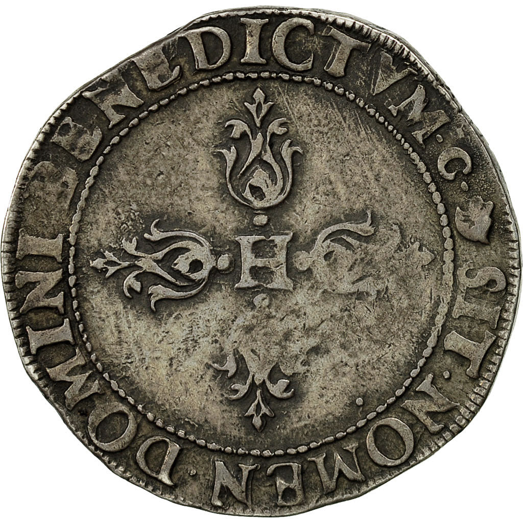 Coin, France, Henri IV, Henri IV, Demi Franc, 1598, Toulouse, EF(40-45), Silver