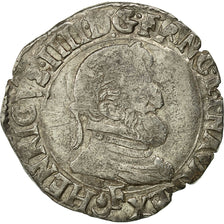 Munten, Frankrijk, Henri IV, Henri IV, Demi Franc, 1600, Angers, FR+, Zilver