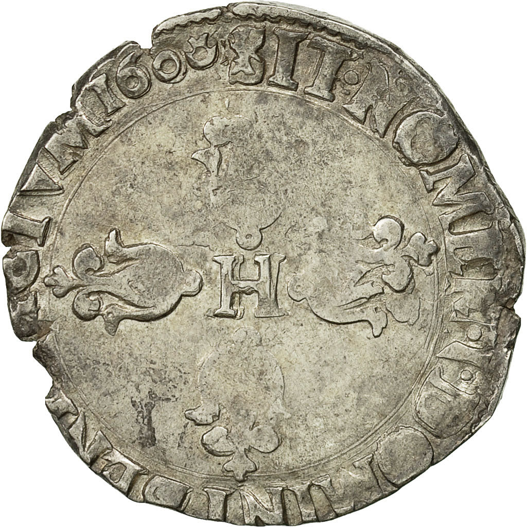 Monnaie, France, Henri IV, Henri IV, Demi Franc, 1600, Angers, TB+, Argent