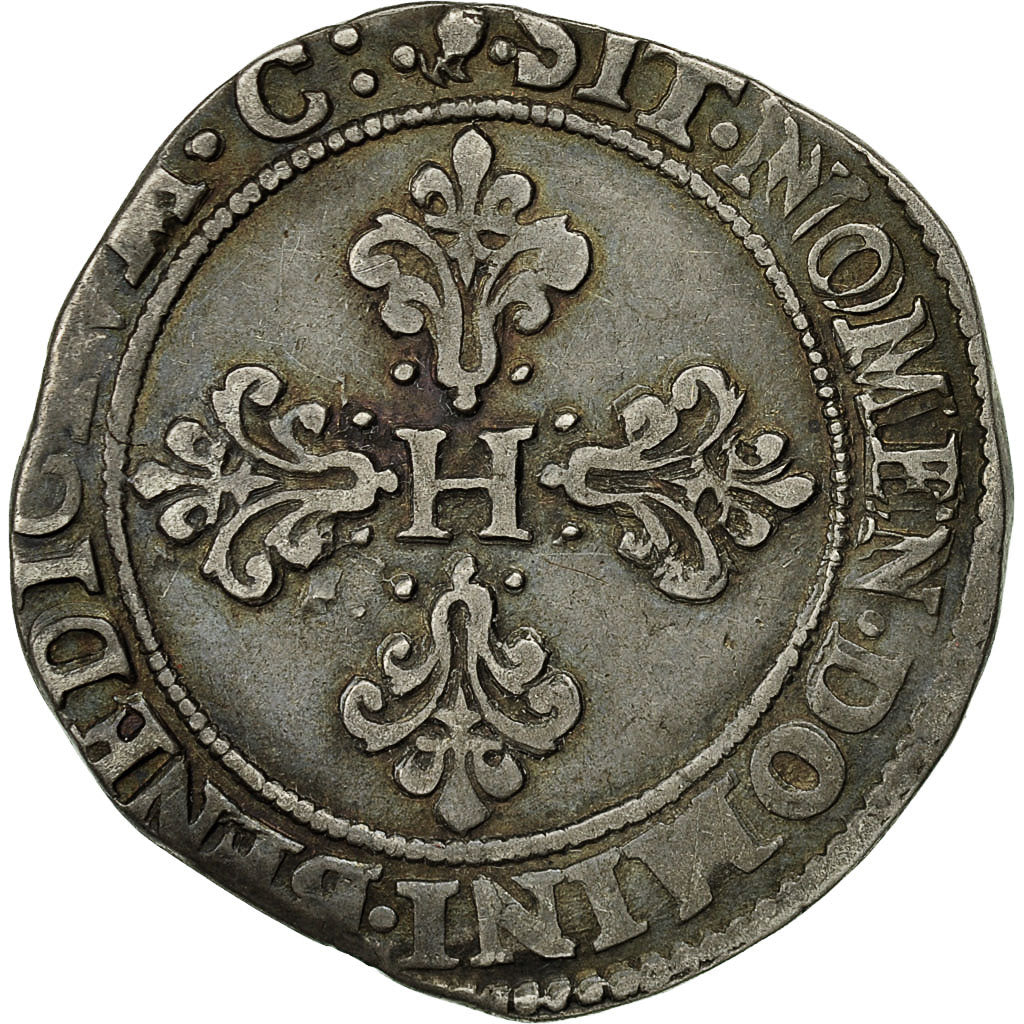 Munten, Frankrijk, Henri III, Henri III, Franc au Col Fraisé, 1579, Toulouse