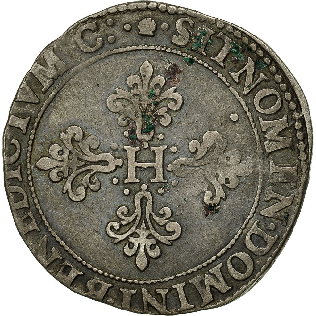 Monnaie, France, Henri III, Henri III, Franc au Col Fraisé, 1581, Toulouse