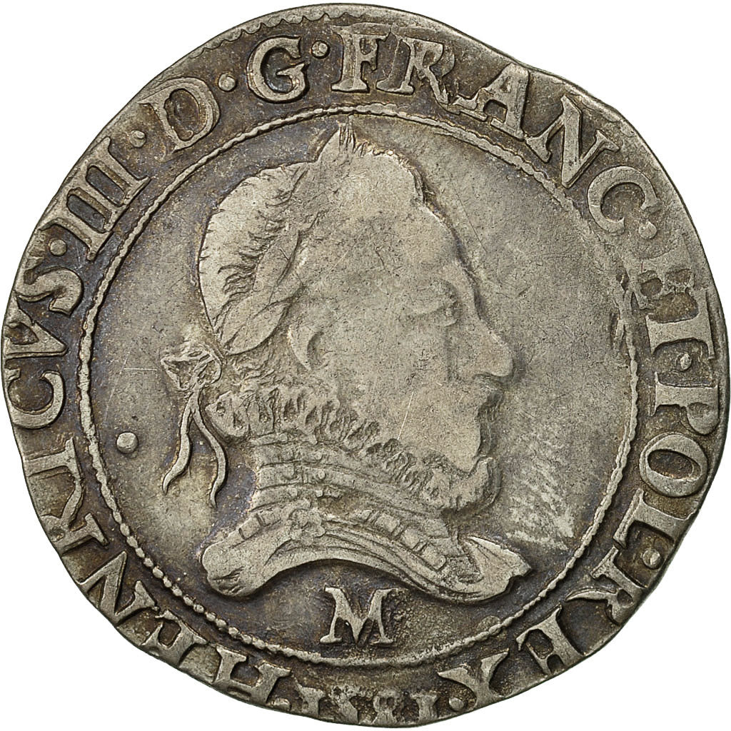 Munten, Frankrijk, Henri III, Henri III, Franc au Col Fraisé, 1581, Toulouse