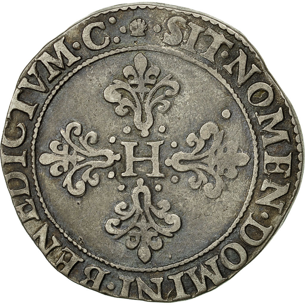 Munten, Frankrijk, Henri III, Henri III, Franc au Col Fraisé, 1581, Toulouse