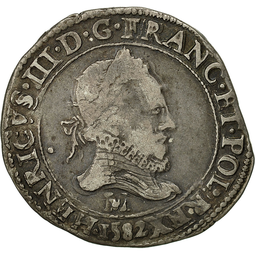 Münze, Frankreich, Henri III, Henri III, Franc au Col Fraisé, 1582, Toulouse