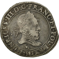 Coin, France, Henri III, Henri III, Franc au Col Fraisé, 1582, Toulouse