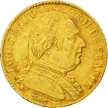 Coin, France, Louis XVIII, Louis XVIII, 20 Francs, 1814, Paris, EF(40-45), Gold