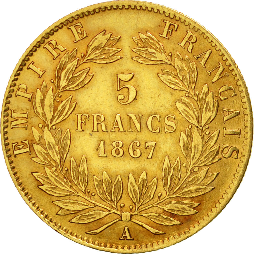 Münze, Frankreich, Napoleon III, Napoléon III, 5 Francs, 1867, Paris, SS