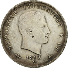 Moneta, STATI ITALIANI, KINGDOM OF NAPOLEON, Napoleon I, 5 Lire, 1812, Venice