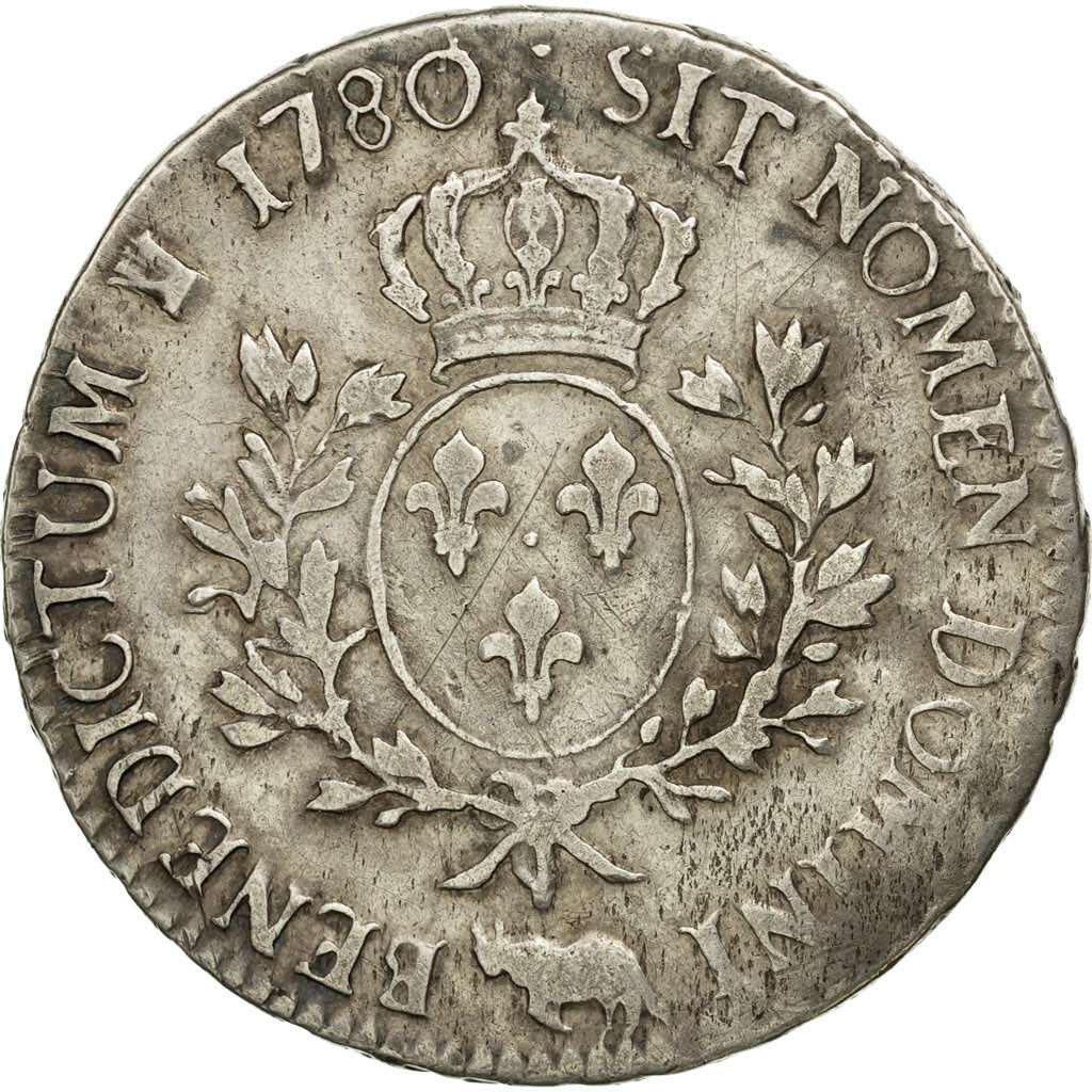 Münze, Frankreich, Louis XVI, Écu de Béarn aux branches d'olivier, Ecu, 1780